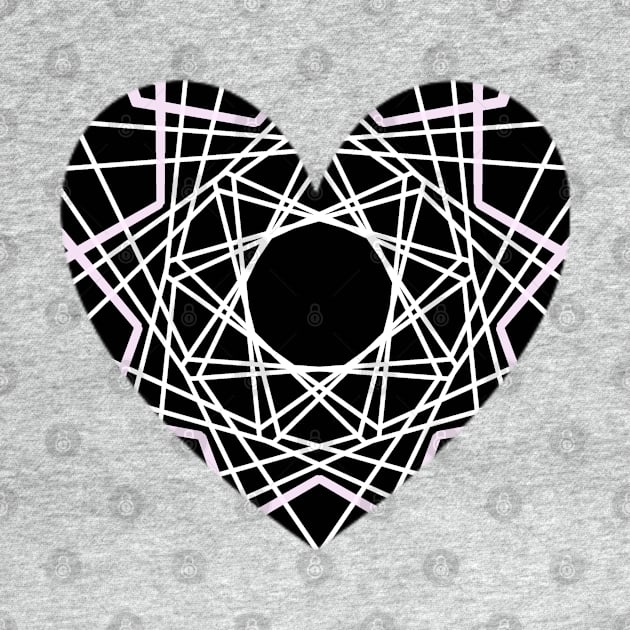 The heart graphic contains numerous angled lines. by zinfulljourney